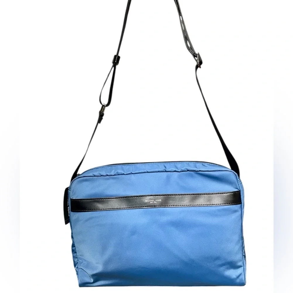 Michael Kors Kent Lg Padded Men’s Messenger Bag - Federal Blue $198 New w/ Tags